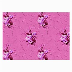 Pink Floral Pattern Large Glasses Cloth by LovelyDesigns4U