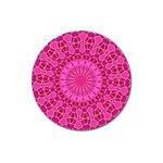 Pink and Red Mandala Magnet 3  (Round) Front