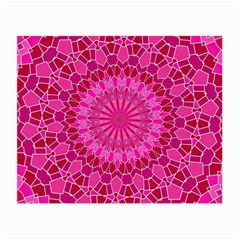 Pink And Red Mandala Small Glasses Cloth by LovelyDesigns4U