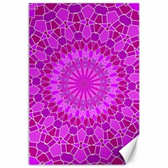 Purple And Pink Mandala Canvas 12  X 18   by LovelyDesigns4U