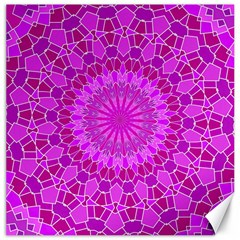 Purple And Pink Mandala Canvas 16  X 16   by LovelyDesigns4U