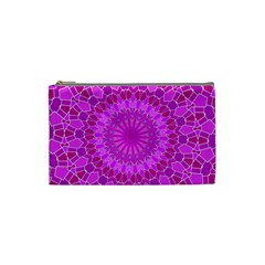 Purple And Pink Mandala Cosmetic Bag (small) 