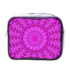 Purple And Pink Mandala Mini Toiletries Bags by LovelyDesigns4U