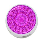 Purple and Pink Mandala 4-Port USB Hub (Two Sides)  Front