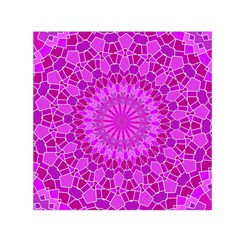 Purple And Pink Mandala Small Satin Scarf (square)  by LovelyDesigns4U