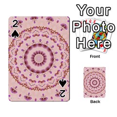 Pink And Purple Roses Mandala Playing Cards 54 Designs  by LovelyDesigns4U