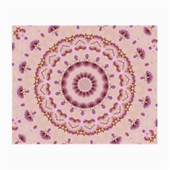 Pink And Purple Roses Mandala Small Glasses Cloth (2-side) by LovelyDesigns4U