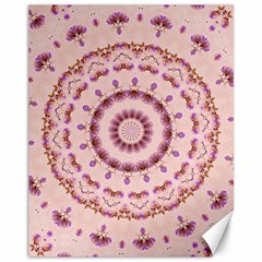 Pink And Purple Roses Mandala Canvas 11  X 14   by LovelyDesigns4U