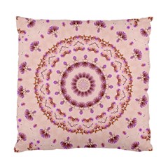 Pink And Purple Roses Mandala Standard Cushion Cases (two Sides)  by LovelyDesigns4U