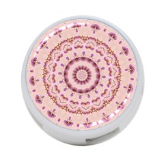 Pink And Purple Roses Mandala 4-port Usb Hub (two Sides)  by LovelyDesigns4U