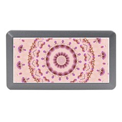 Pink And Purple Roses Mandala Memory Card Reader (mini) by LovelyDesigns4U