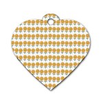 Happy Sunflowers Dog Tag Heart (Two Sides) Front