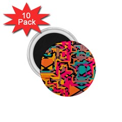 Colorful Shapes 1 75  Magnet (10 Pack)  by LalyLauraFLM