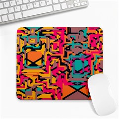 Colorful Shapes Large Mousepad by LalyLauraFLM