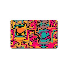 Colorful Shapes Magnet (name Card) by LalyLauraFLM