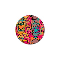 Colorful Shapes Golf Ball Marker (4 Pack) by LalyLauraFLM