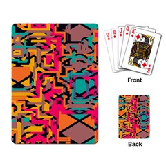 Colorful Shapes Playing Cards Single Design by LalyLauraFLM