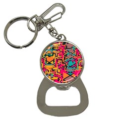 Colorful Shapes Bottle Opener Key Chain by LalyLauraFLM