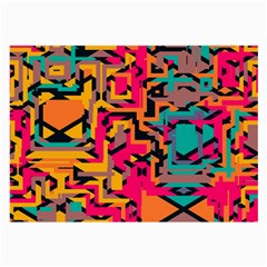 Colorful Shapes Large Glasses Cloth by LalyLauraFLM