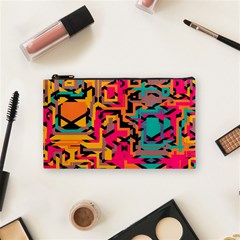 Colorful Shapes Cosmetic Bag (small) by LalyLauraFLM