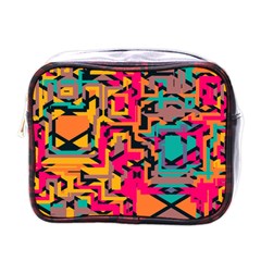 Colorful Shapes Mini Toiletries Bag (one Side) by LalyLauraFLM