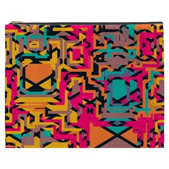 Colorful Shapes Cosmetic Bag (xxxl) by LalyLauraFLM