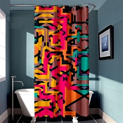 Colorful Shapes	shower Curtain 36  X 72  by LalyLauraFLM