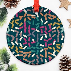 Floating Rectangles Ornament (round) by LalyLauraFLM