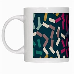 Floating Rectangles White Mug by LalyLauraFLM