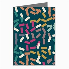 Floating Rectangles Greeting Card