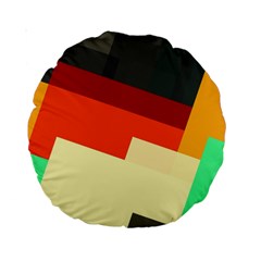 Miscellaneous retro shapes Standard 15  Premium Round Cushion 