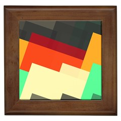 Miscellaneous retro shapes Framed Tile