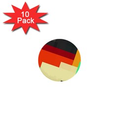 Miscellaneous retro shapes 1  Mini Button (10 pack) 