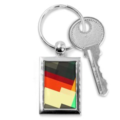 Miscellaneous Retro Shapes Key Chain (rectangle) by LalyLauraFLM