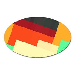 Miscellaneous retro shapes Magnet (Oval)