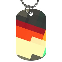 Miscellaneous retro shapes Dog Tag (One Side)