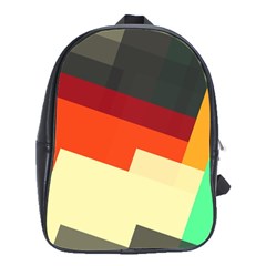 Miscellaneous retro shapes School Bag (Large)