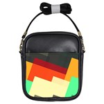 Miscellaneous retro shapes Girls Sling Bag Front