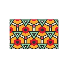 Triangles And Hexagons Pattern Sticker Rectangular (10 Pack) by LalyLauraFLM