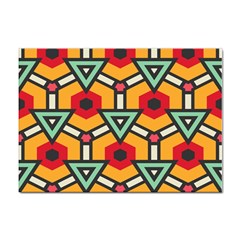 Triangles And Hexagons Pattern Sticker A4 (10 Pack)