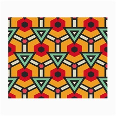 Triangles And Hexagons Pattern Small Glasses Cloth (2 Sides) by LalyLauraFLM