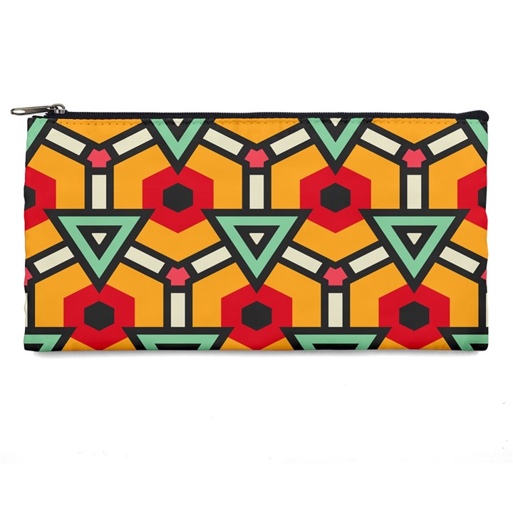 Triangles and hexagons pattern Pencil Case