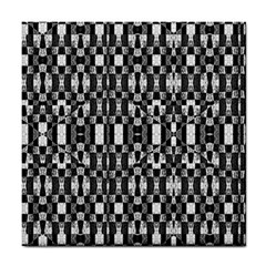 Black And White Geometric Tribal Pattern Tile Coasters by dflcprints