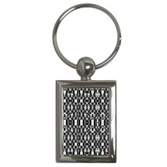 Black And White Geometric Tribal Pattern Key Chains (rectangle)  by dflcprints