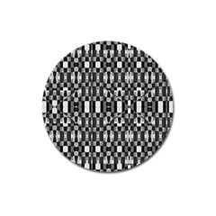 Black And White Geometric Tribal Pattern Magnet 3  (round) by dflcprints