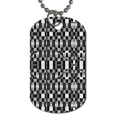 Black And White Geometric Tribal Pattern Dog Tag (one Side) by dflcprints