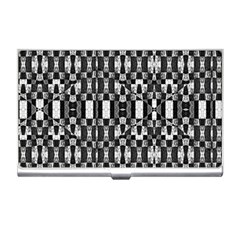 Black And White Geometric Tribal Pattern Business Card Holders by dflcprints