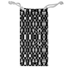 Black And White Geometric Tribal Pattern Jewelry Bags by dflcprints