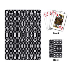 Black And White Geometric Tribal Pattern Playing Card by dflcprints