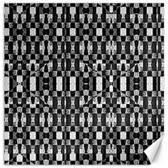 Black And White Geometric Tribal Pattern Canvas 12  X 12   by dflcprints